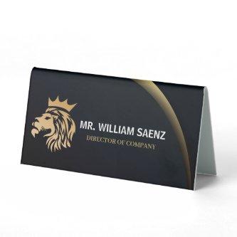 Professional Elegant Lion Logo  Table Tent Sign