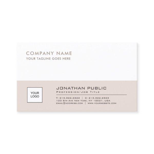 Professional Elegant Logo Plain Corporate Beige