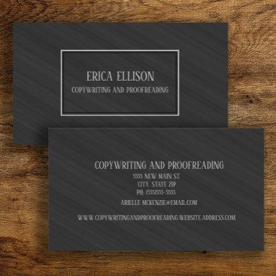 Professional Elegant Modern Black Copywriting