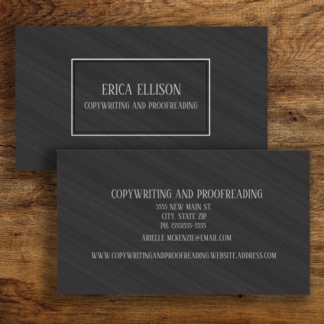 Professional Elegant Modern Black Copywriting