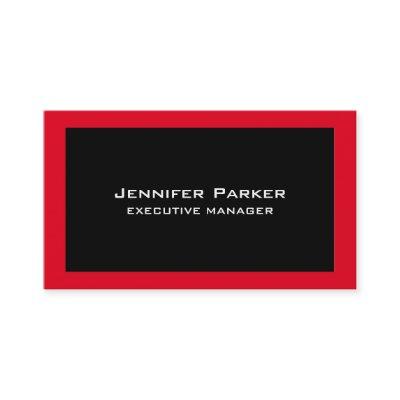 Professional Elegant Modern Black Red Stylish