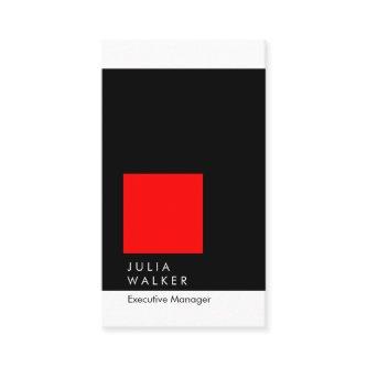 Professional elegant modern black red white plain