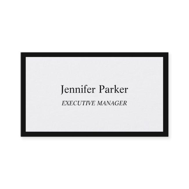 Professional Elegant Modern Black White