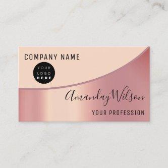 Professional Elegant Modern Blush Rose Custom Logo