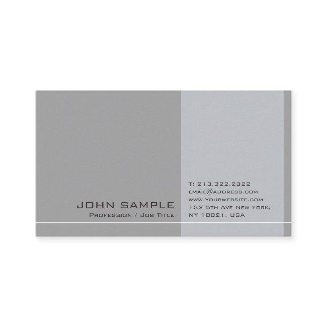 Professional Elegant Modern Grey Simple Chic Plain