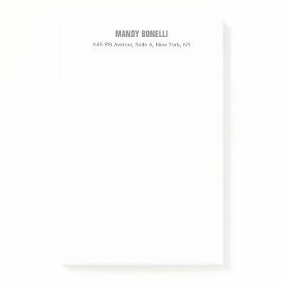 Professional elegant modern minimalist add name post-it notes
