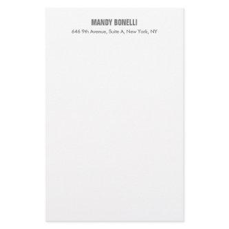 Professional elegant modern minimalist add name stationery