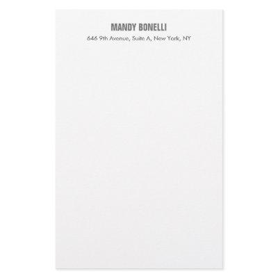 Professional elegant modern minimalist add name stationery