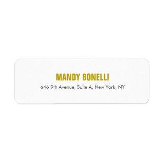 Professional elegant modern minimalist gold color label