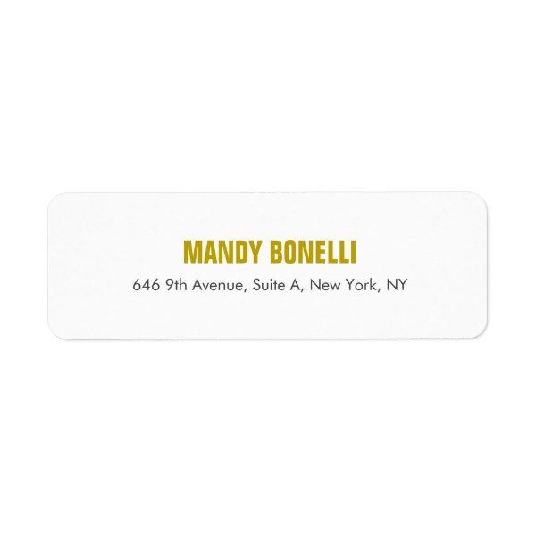 Professional elegant modern minimalist gold color label