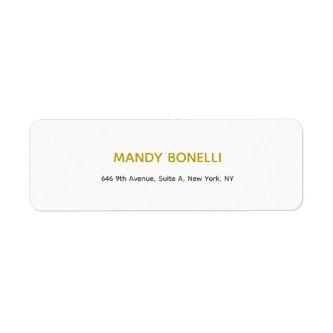 Professional elegant modern minimalist gold color label