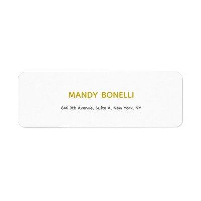 Professional elegant modern minimalist gold color label