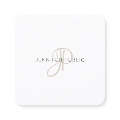 Professional Elegant Modern Monogrammed Template Square