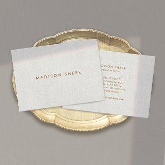 Professional Elegant Modern Simple Grey Linen