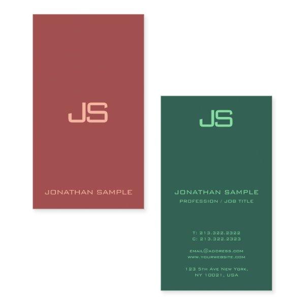 Professional Elegant Monogram Vertical Modern