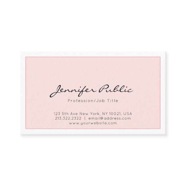 Professional Elegant Pink Minimalist Plain Trendy