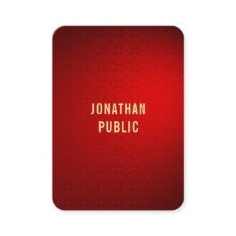 Professional Elegant Red Damask Gold Text Template