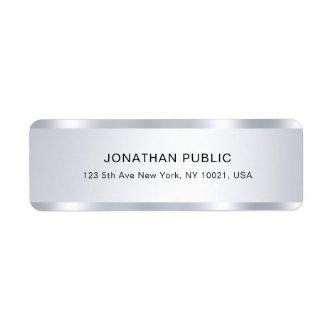Professional Elegant Silver Look Template Modern Label