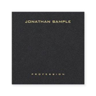 Professional Elegant Simple Design Gold Name Text Square