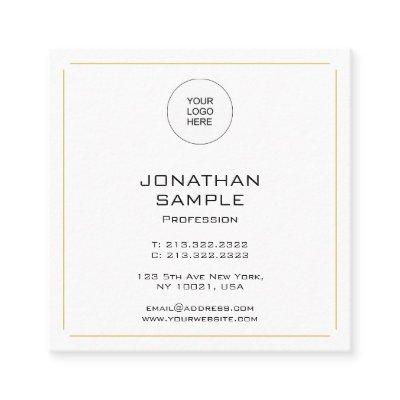 Professional Elegant Simple Gold Template Modern Square
