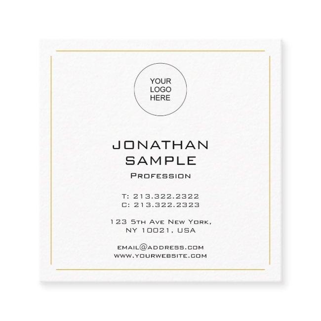 Professional Elegant Simple Gold Template Modern Square