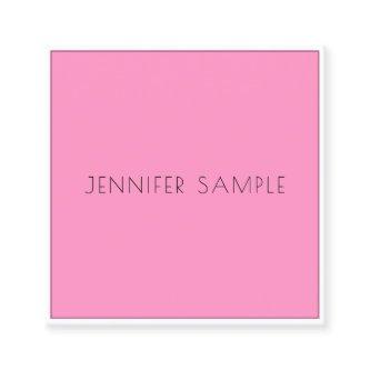 Professional Elegant Simple Template Pink Modern Square