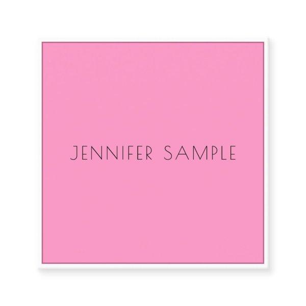 Professional Elegant Simple Template Pink Modern Square