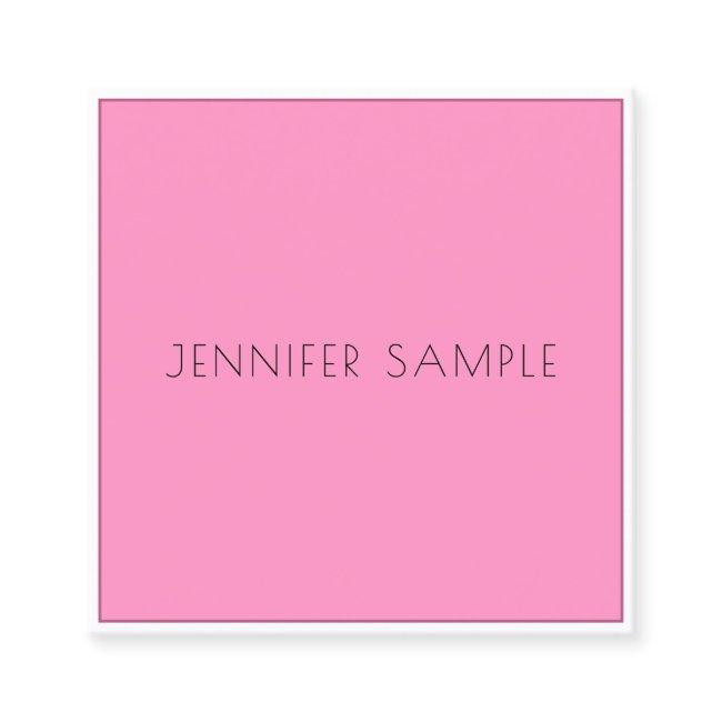 Professional Elegant Simple Template Pink Modern Square