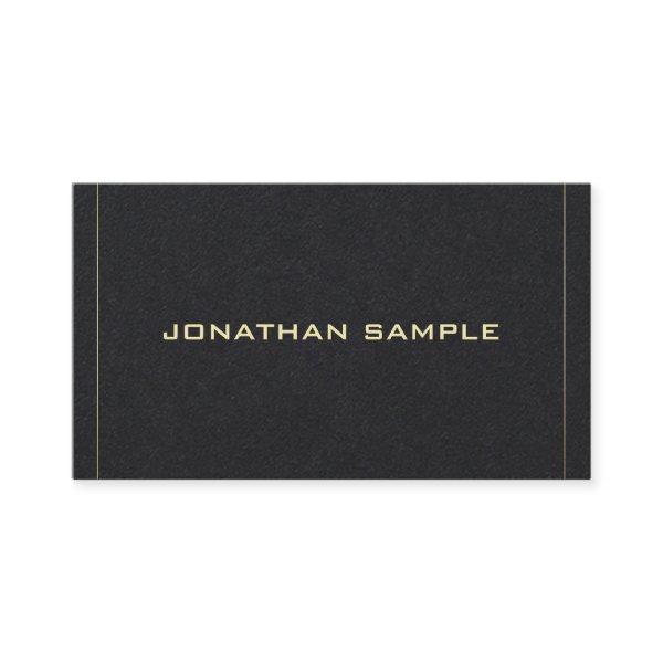 Professional Elegant Sleek Black Gold Design Luxe