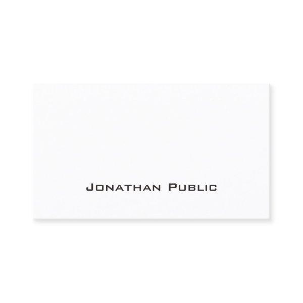 Professional Elegant White Modern Clean Plain