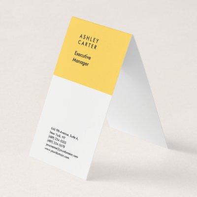 Professional elegant yellow white plain minimalist