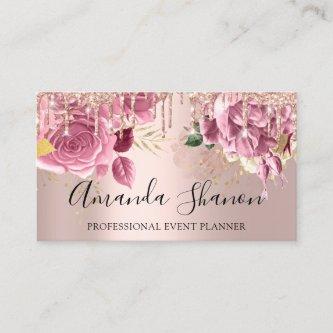 Professional Event Planner Pink Roses QR Code