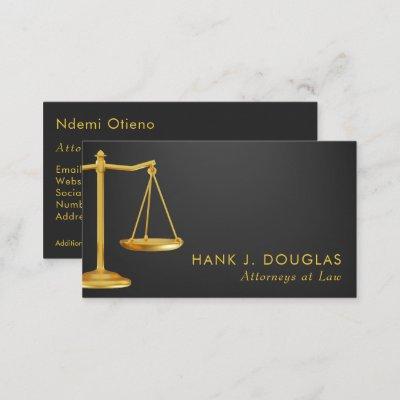 Professional Faux Gold & Black Lawyer
