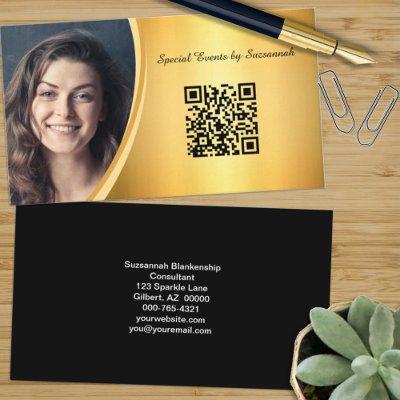 Professional Flared Gold Custom Photo QR Code
