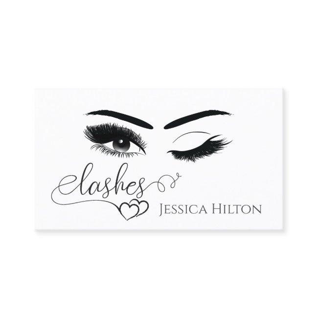 Professional glamorous calligraphy lashes wink