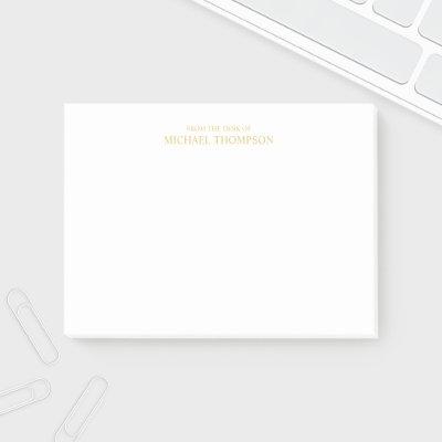 Professional Gold and White Post-it Notes