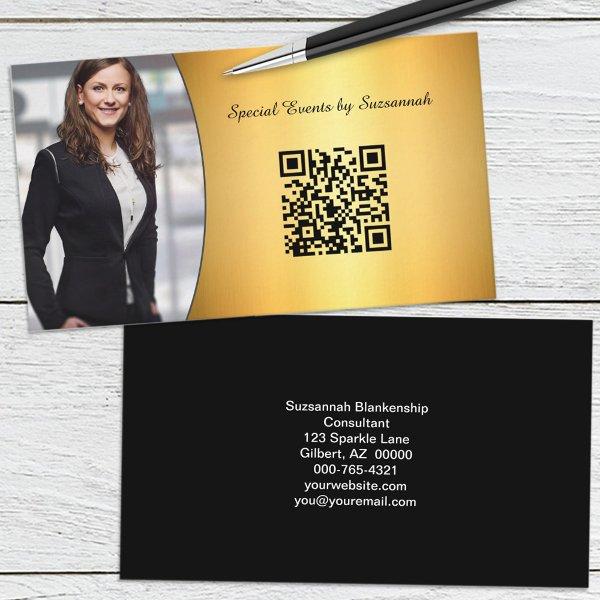 Professional Gold Flare Custom Photo QR Code