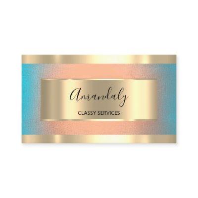 Professional Gold Framed Elegant Rose Blue Ombre