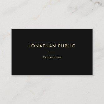 Professional Gold Name Black Template Modern