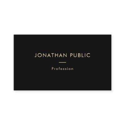Professional Gold Name Black Template Modern