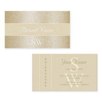 Professional Gold Pearl Shimmery Snake Monogram