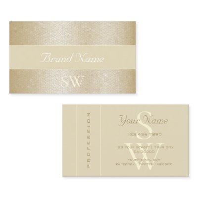 Professional Gold Pearl Shimmery Snake Monogram