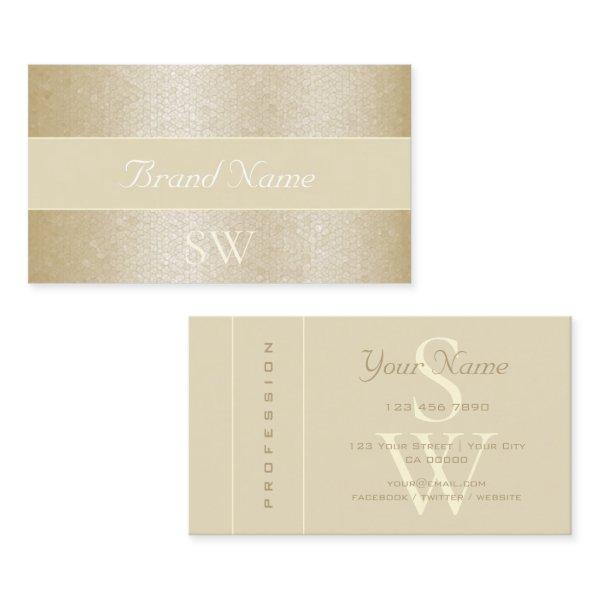 Professional Gold Pearl Shimmery Snake Monogram