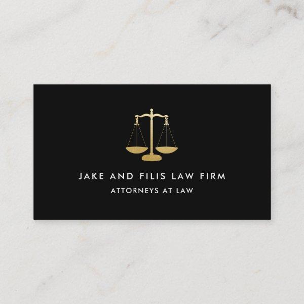 Professional Gold Scales Attorney Law Firm Black