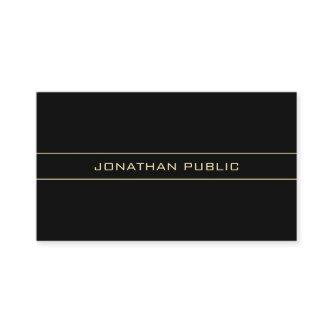 Professional Gold Text Modern Clean Black Template