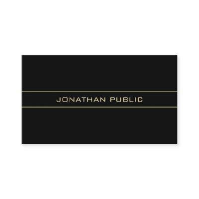 Professional Gold Text Modern Clean Black Template