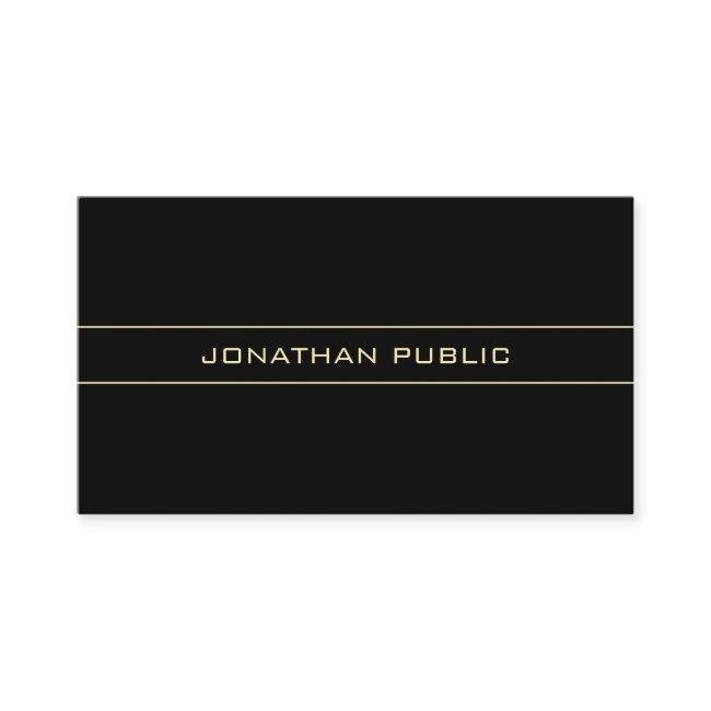Professional Gold Text Modern Clean Black Template