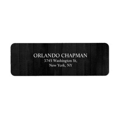 Professional Gray Wood Design Simple Plain Elegant Label