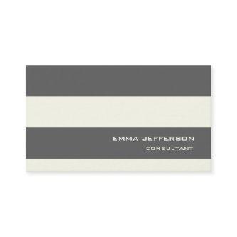 Professional Grey Ivory Stripes Trendy Style