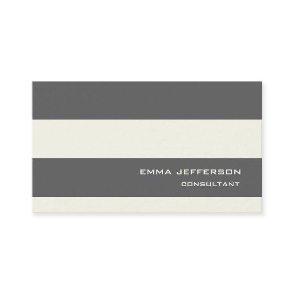 Professional Grey Ivory Stripes Trendy Style